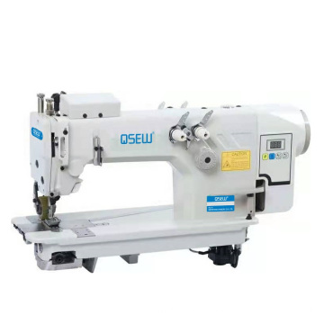 QS-3800D-2P High speed direct drive double needle chainstitch with puller industrial sewing machine